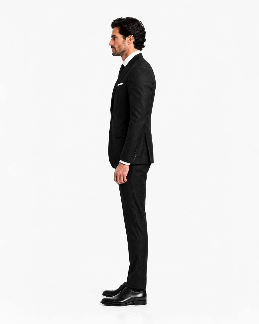 Black Peak Lapel Formal Suit