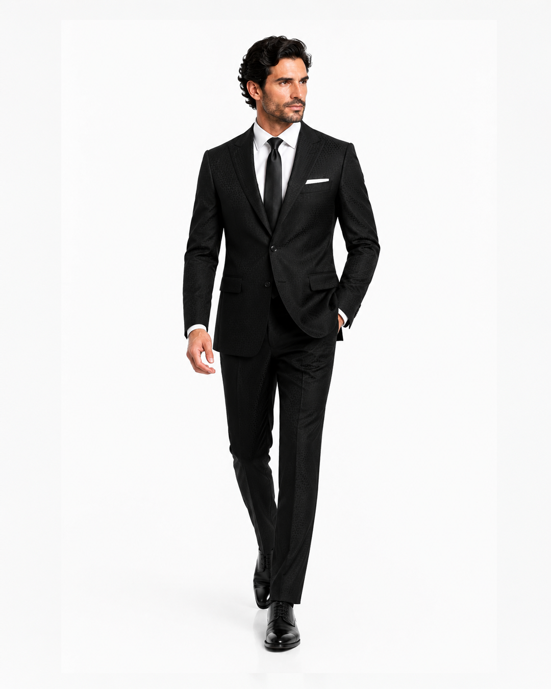 Black Peak Lapel Formal Suit
