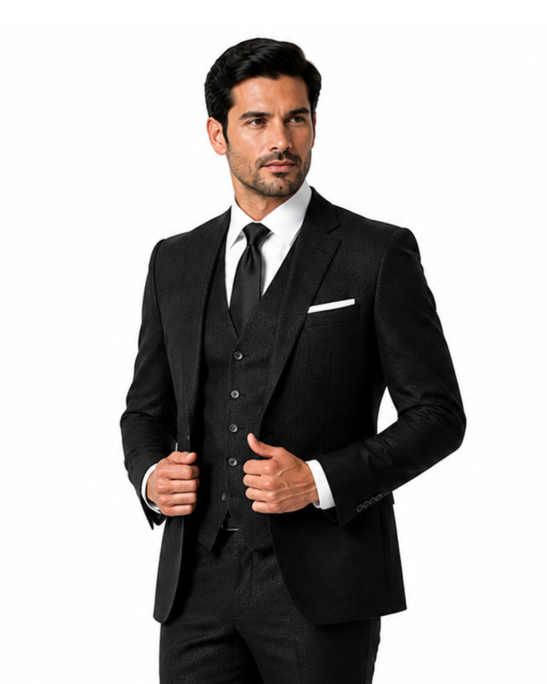 Black Three-Piece Cerimonia Suit