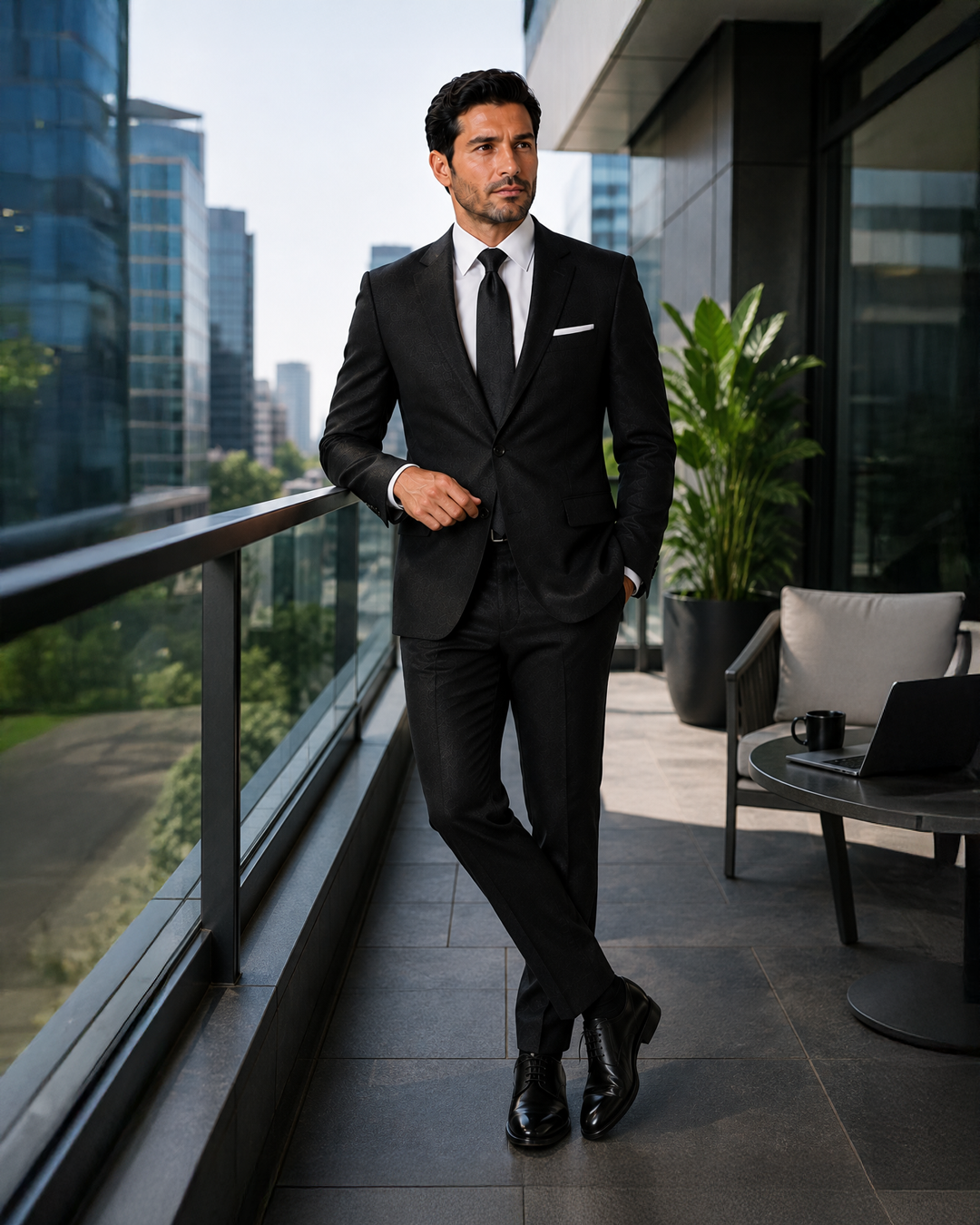 Black Tonal Cerimonia Suit