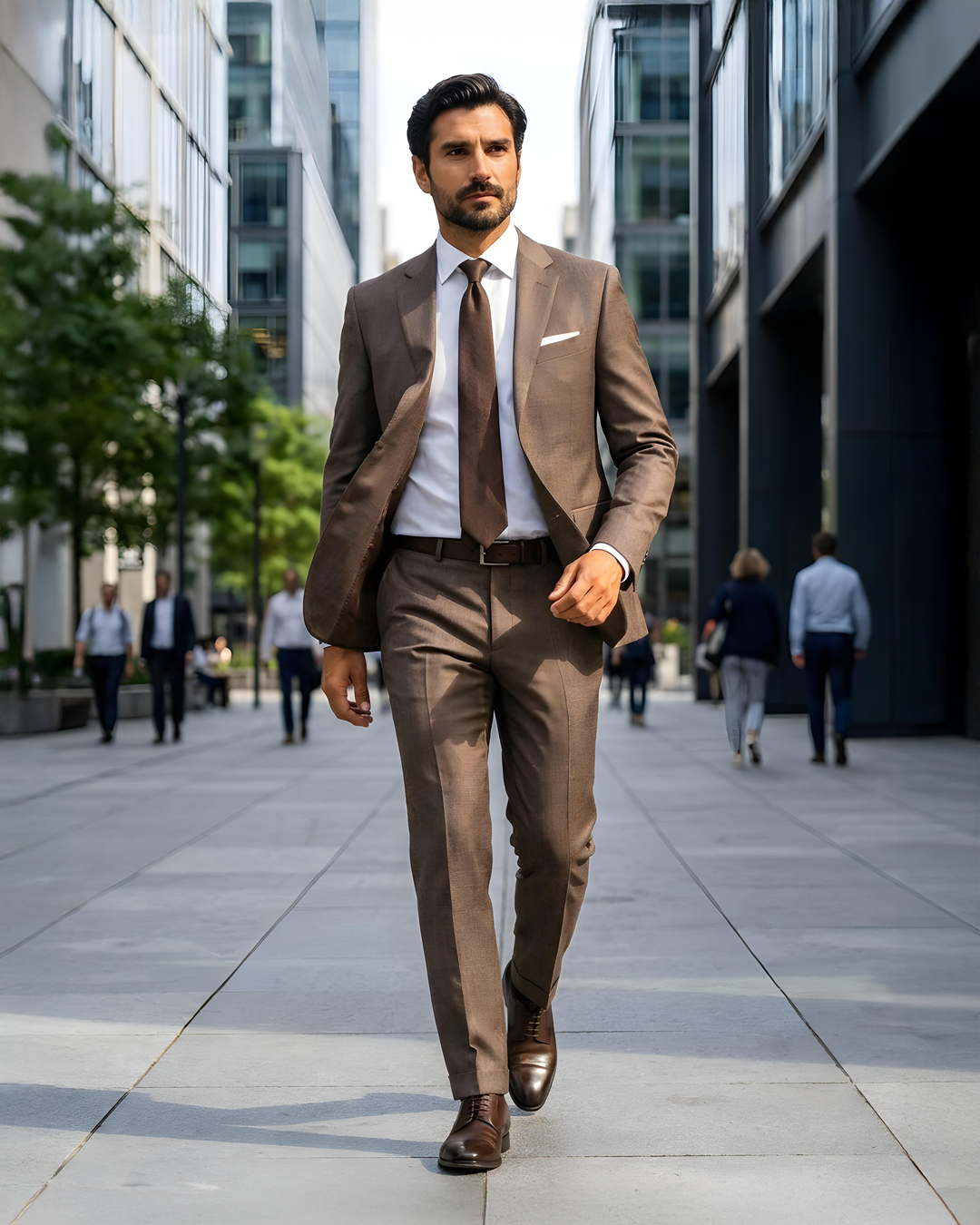 Brown Executive Two-Piece Suit