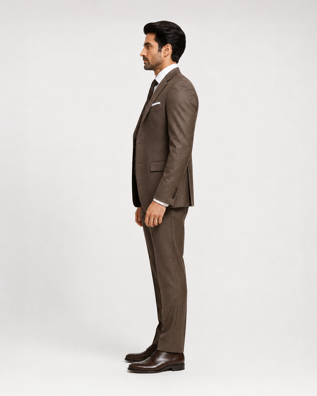 Brown Three-Piece Formal Suit
