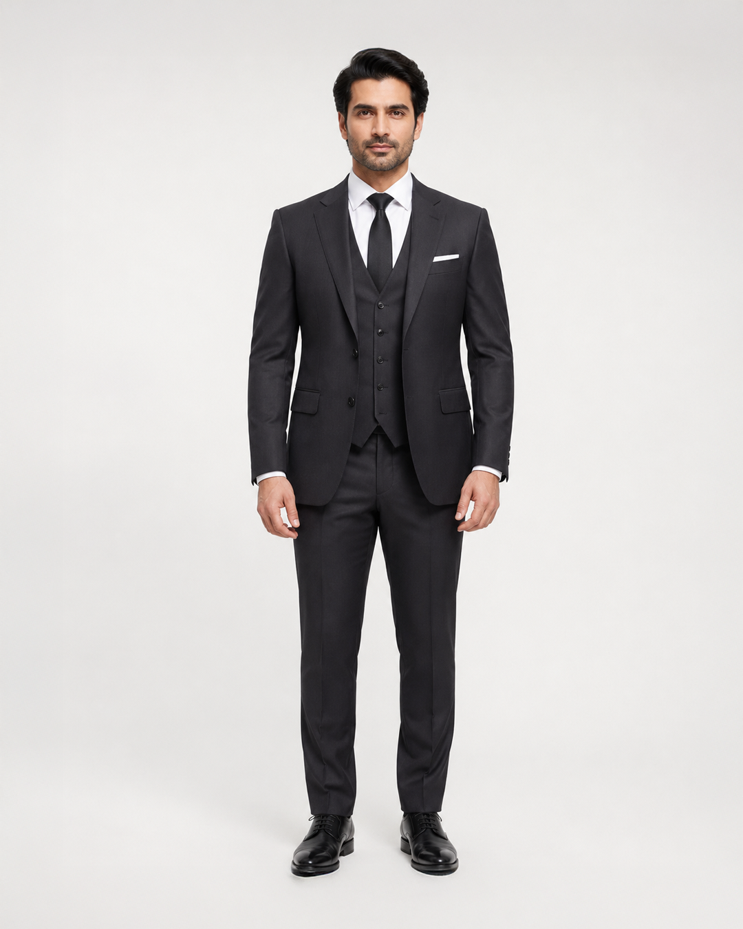 Charcoal Three-Piece Executive Suit