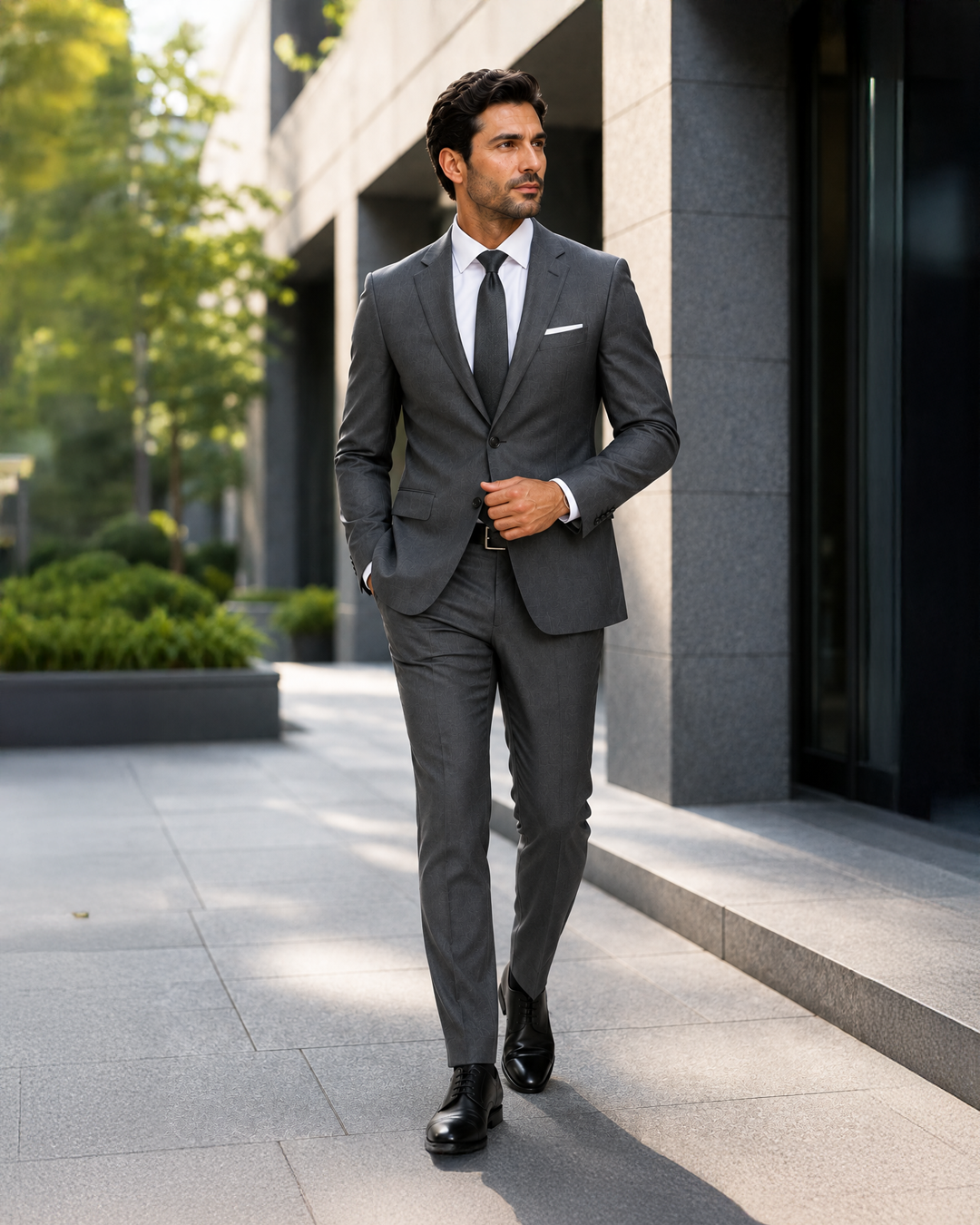 Charcoal Two-Piece Executive Suit