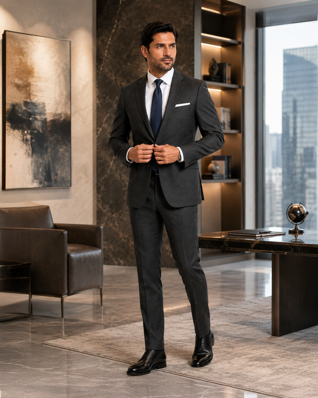 Dark Grey Classic Business Suit