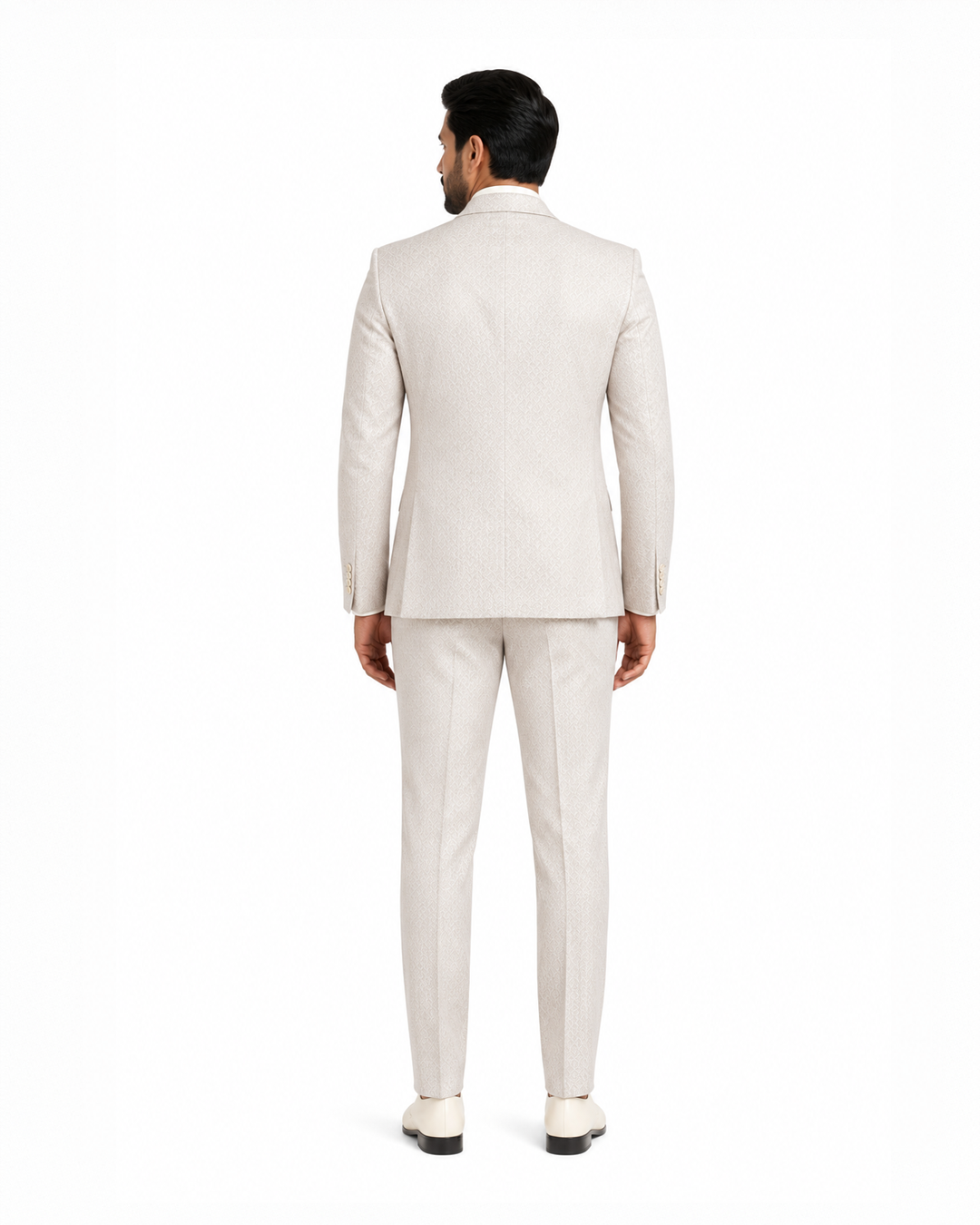 Ivory Pattern Wedding Suit