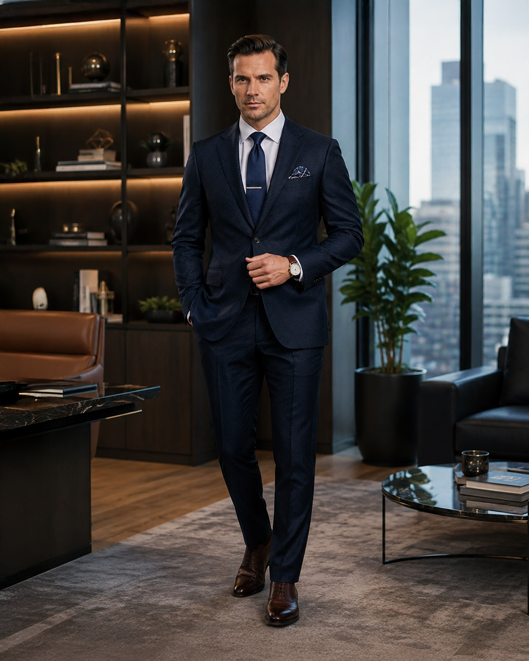 Midnight Pattern Cerimonia Suit