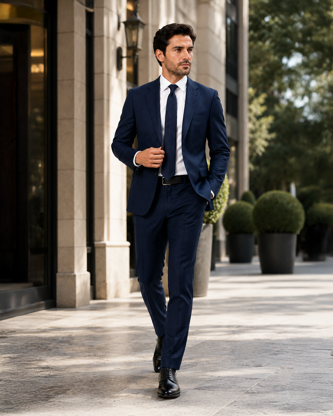Navy Two-Piece Business Suit