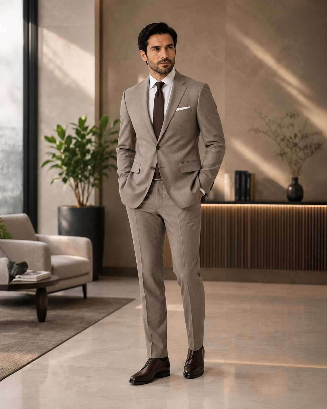 Taupe Business Suit
